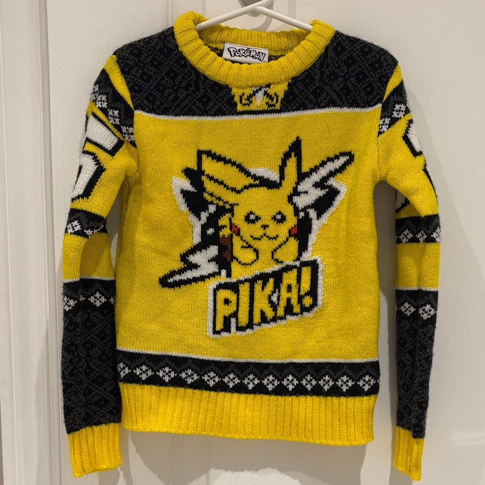 Pokemon Pikachu Knitted Christmas Ugly Sweater